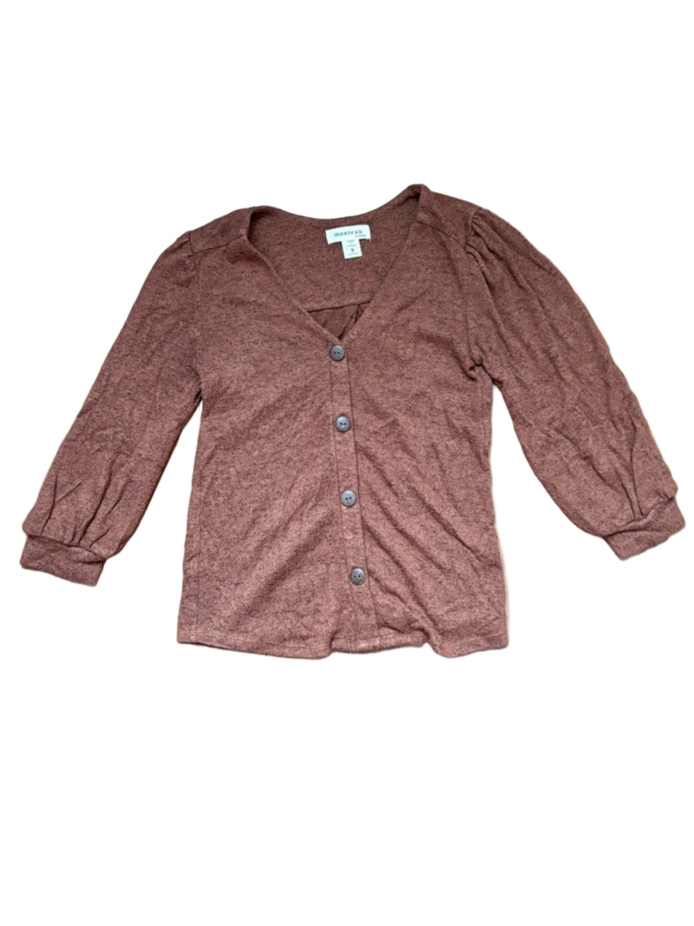 Monteau Rust Button-Up Cardigan